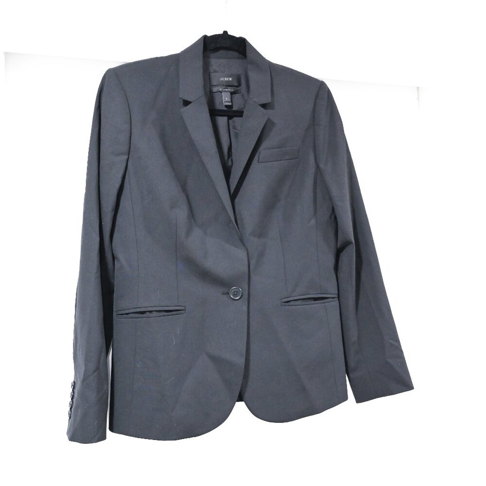 J. Crew Size 8 Italian Wool Classic Black Blazer
